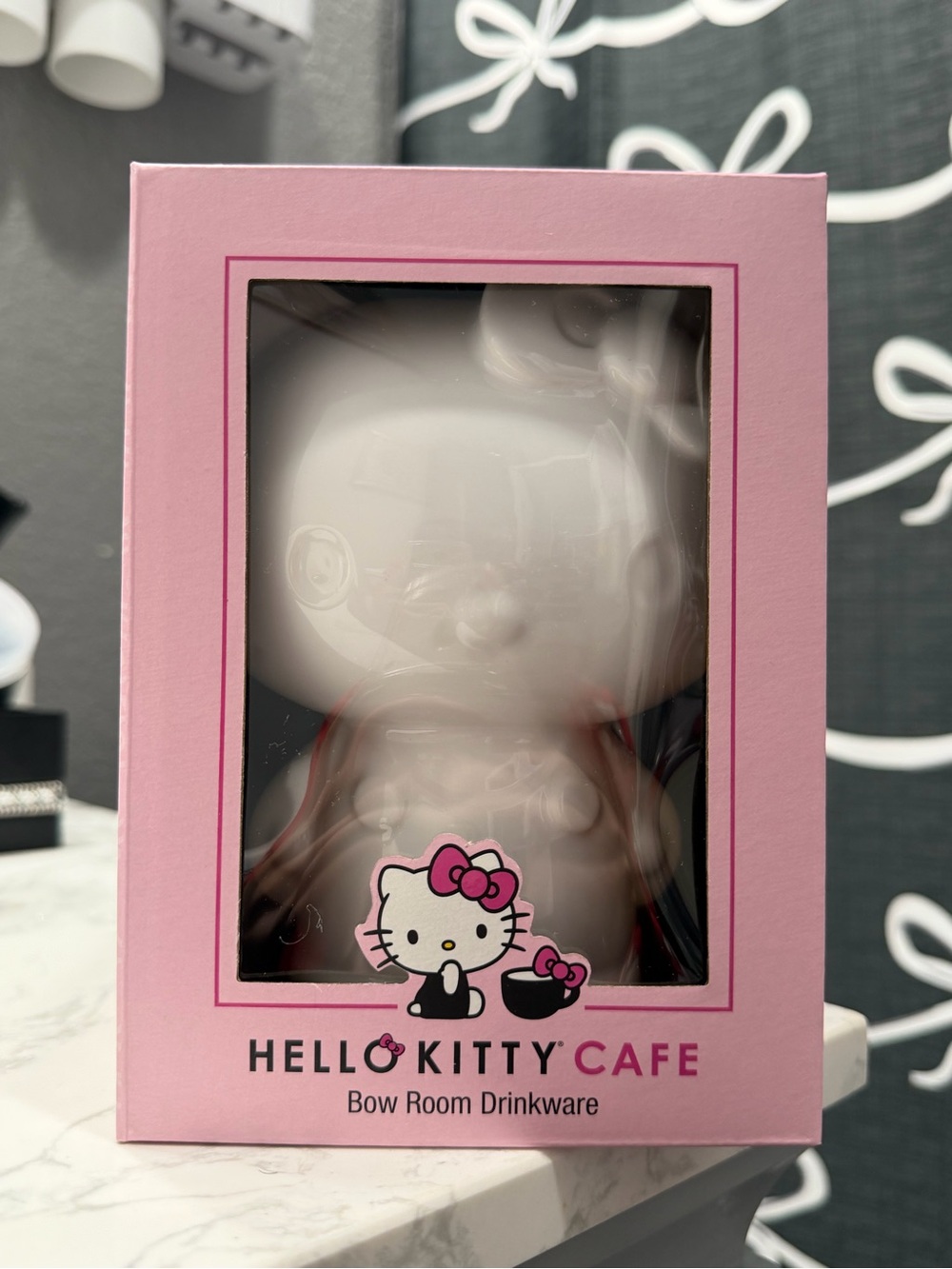 Exclusive Hello Kitty Pink Bow Room White Tiki Mug - Hello Kitty Cafe